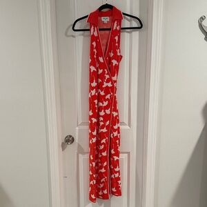 Diane Von Furstenberg Orange Knit Dress